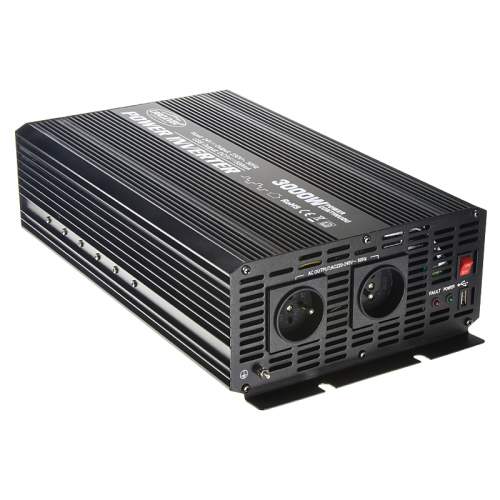 Měnič napětí z 24/230V + USB, 3000W