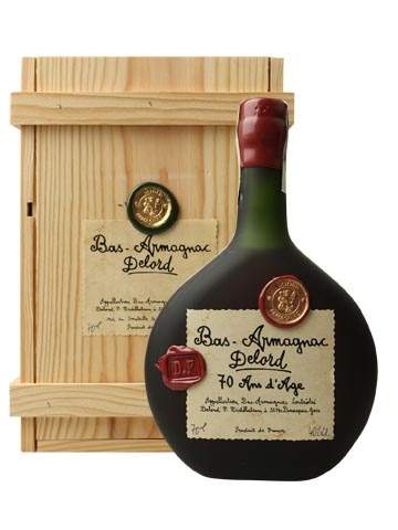 ARMAGNAC DELORD MILLÉSIMÉS 70 ANS D´AGE ALC. 40% 0,7 (Dřevěný obal)