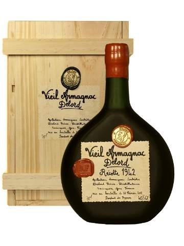 ARMAGNAC DELORD MILLÉSIMÉS 1942 40% 0,7 (Dřevěný obal)