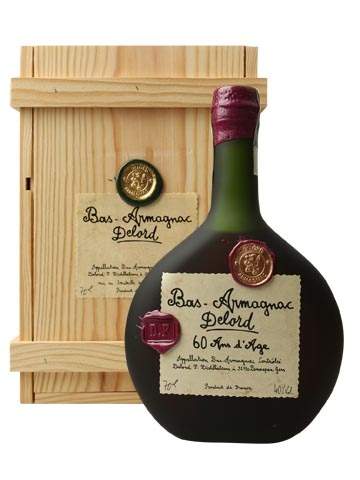 ARMAGNAC DELORD MILLÉSIMÉS 60 ANS D´AGE ALC. 40% 0,7 (Dřevěný obal)