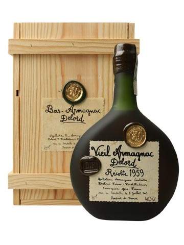 ARMAGNAC DELORD MILLÉSIMÉS 1959 40% 0,7 (Dřevěný obal)