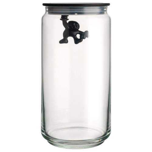 Designová skleněná nádoba Gianni, černá, prům. 10.5 cm - Alessi