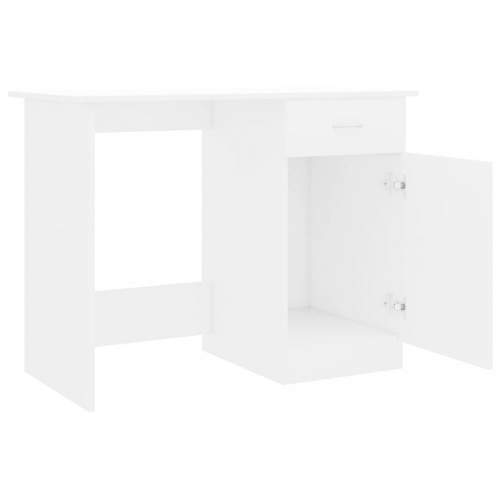Psací stůl bílý 100 x 50 x 76 cm dřevotříska