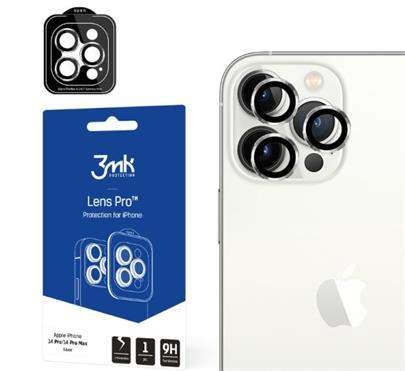 Tvrzené sklo 3mk Lens Pro určené pro Apple iPhone 14 Pro / 14 Pro MAX stříbrné