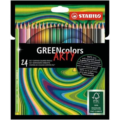 Pastelky STABILO GreenColors ARTY 24 barev