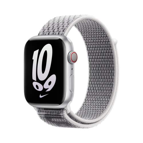 Apple Watch 45mm sněhobílo-černý provlékací sportovní řemínek Nike MPJ03ZM/A