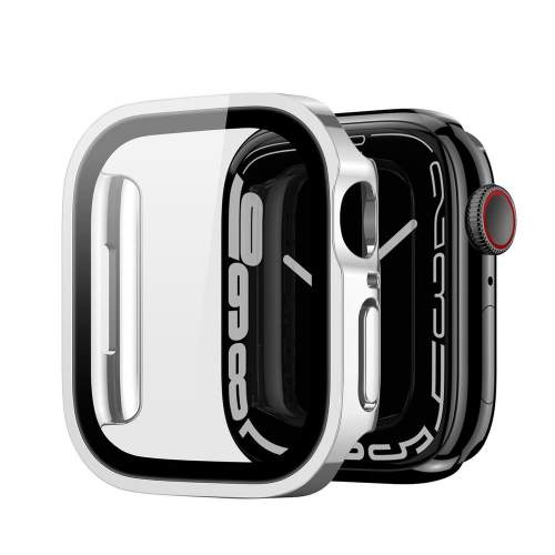 Dux Ducis Hamo pouzdro so sklem na Apple Watch 7 41mm, stříbrné