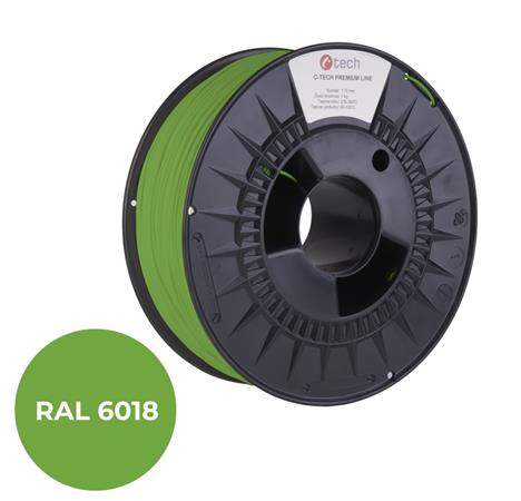 C-TECH tisková struna PREMIUM LINE PETG zelenožlutá RAL6018 1,75mm 1kg