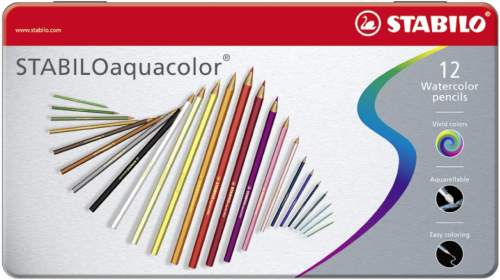 STABILOaquacolor kovové pouzdro 12 barev