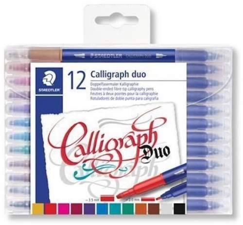 STAEDTLER Calligraph Duo 2,0/3,5 mm kaligrafický, oboustranný, 12 barev
