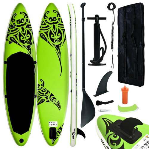 HD Nafukovací SUP paddleboard s příslušenstvím 366x76x15 cm zelený