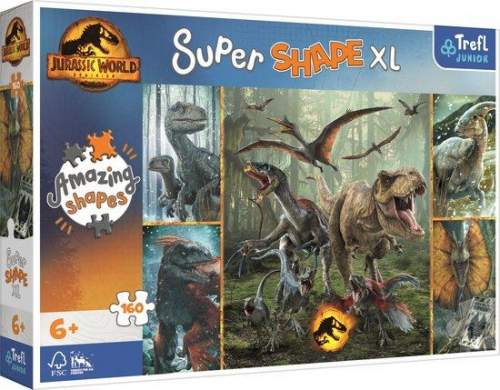 Puzzle Super Shape XL Jurský svět - Neobvyklí dinosauři 160 dílků