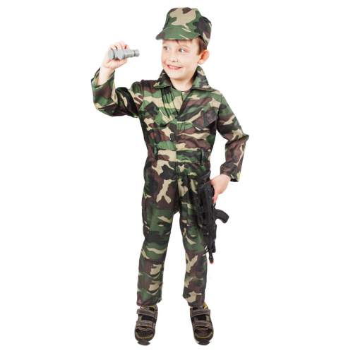 RAPPA Dětský kostým voják Woodland S