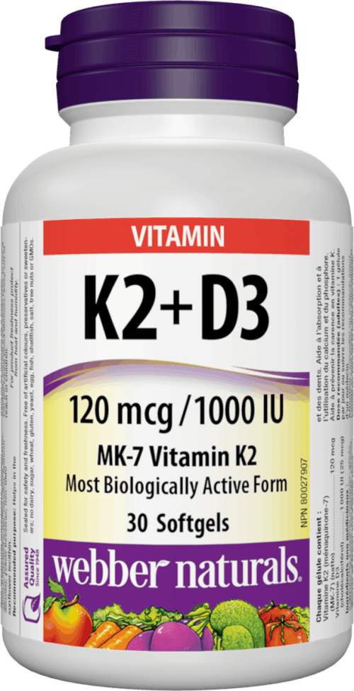 Webbewr Naturals Vitamin K2 + D3 30 tobolek