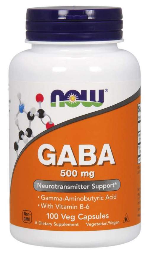 Now Foods Gaba 500 mg 100 kapslí