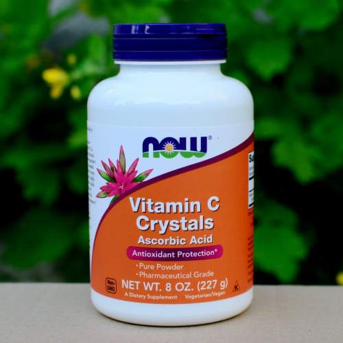NOW Foods Vitamin C Crystals čistý prášek 227g