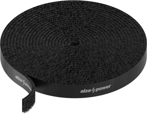 AlzaPower VelcroStrap+ Roll 5m černá