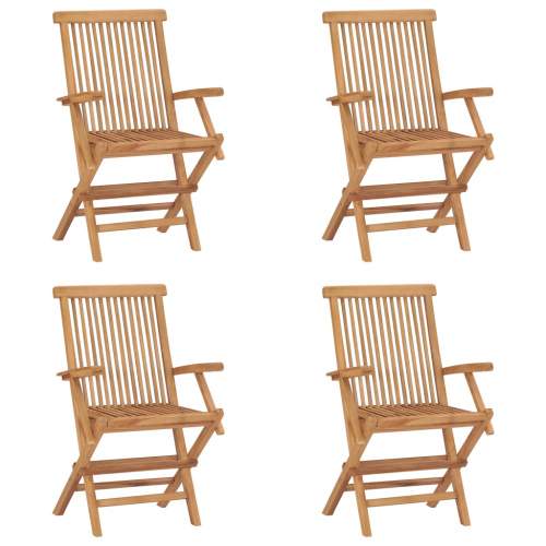 VIDA Skládací zahradní židle 4 ks teakové dřevo