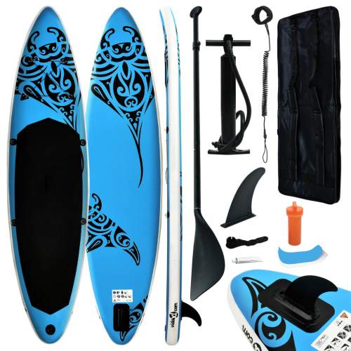 Nafukovací SUP paddleboard 320 x 76 x 15 cm modrý