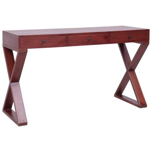 HD Počítačový stůl hnědý 115x47x77 cm masivní mahagonové dřevo