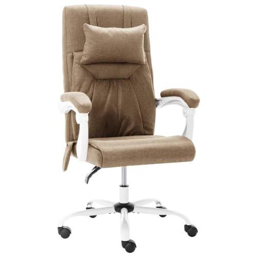 zahrada-XL Masážní kancelářská židle taupe textil