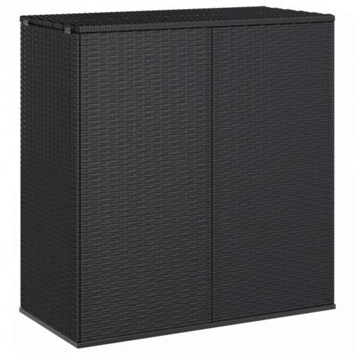 HD Zahradní úložný box PE ratan 100 x 49 x 103,5 cm černý