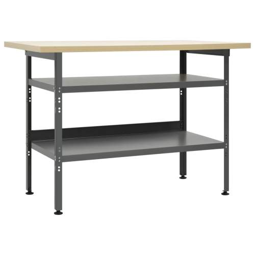 VIDA Pracovní stůl šedý 120 x 60 x 85 cm ocel