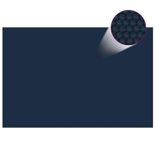 vidaXL Plovoucí PE solární plachta 600 x 400 cm černo-modrá