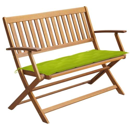 VIDA Zahradní lavice s poduškou 120 cm akáciové dřevo