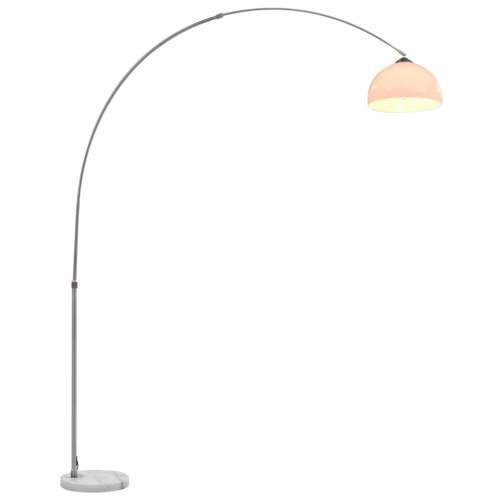 VIDA Klenutá lampa 60 W stříbrná E27 200 cm