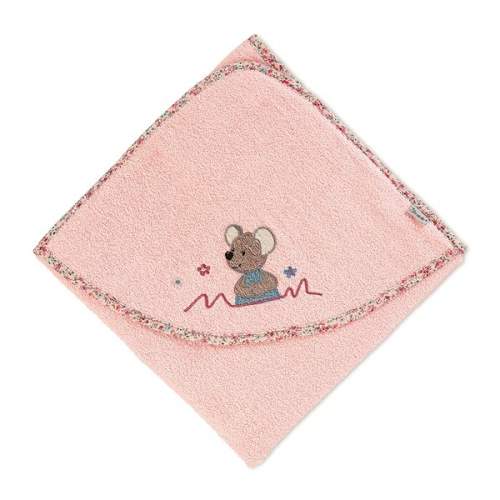 Sterntaler Osuška s kapucí Mabel soft pink 80 x 80 cm