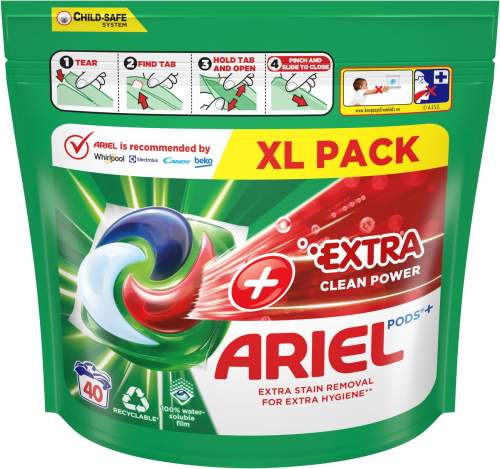 Ariel + kapsle na praní Extra Clean 40 ks