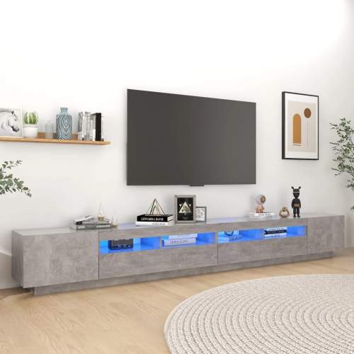 Emaga TV skříňka s LED osvětlením betonově šedá 300 x 35 x 40 cm