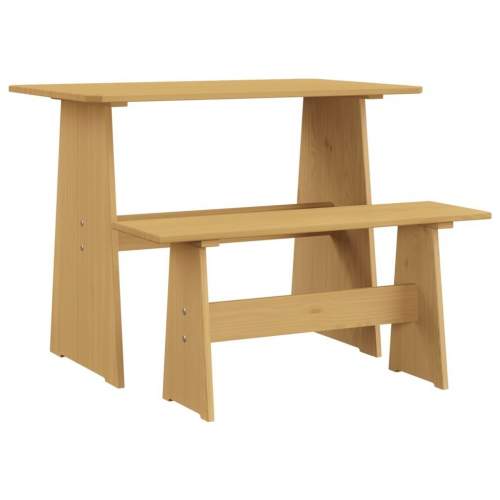 VIDA Jídelní stůl s lavicí medově hnědý borové dřevo