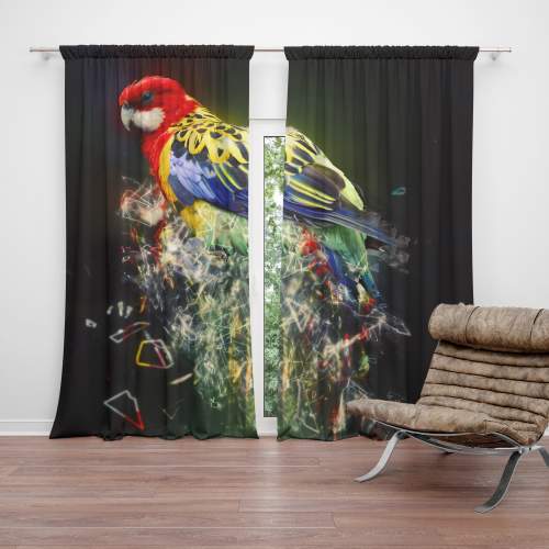 SABLIO Závěs Barevný papoušek 150x250cm