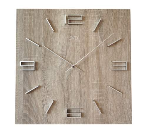 Designové nástěnné hodiny JVD HC36.1 brush oak