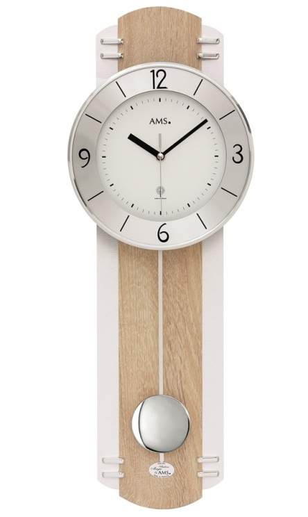 Moderní rádiem řízené hodiny AMS 5291 s kyvadlem