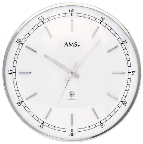 Rádiem řízené kovové designové hodiny AMS 5608