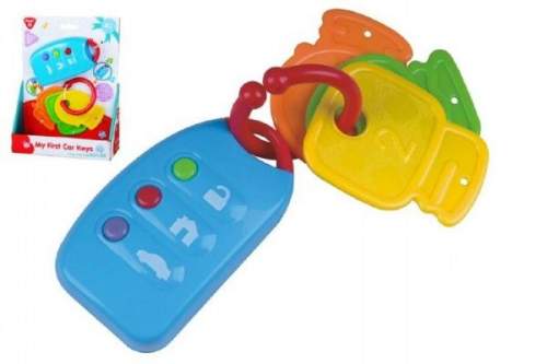 Teddies Klíče + dálkové ovládání 10cm plast na baterie se zvukem na kartě 6m+