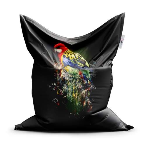 Sedací vak SABLIO - Barevný papoušek 200x140 cm