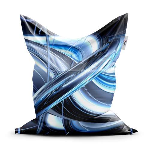 SABLIO Sedací vak - Modrá abstrakce 150x100 cm