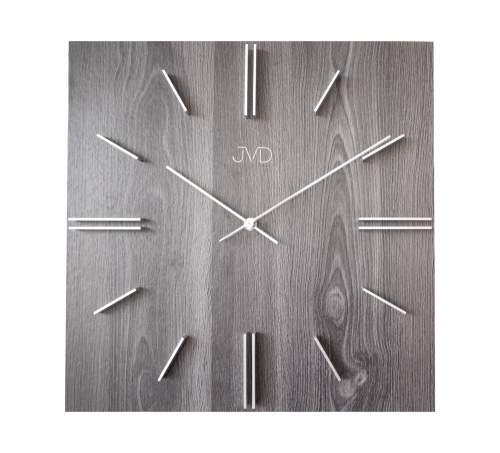 JVD Dřevěné designové hranaté nástěnné hodiny JVD HC45.2