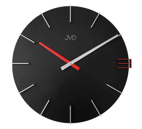 JVD Designové nástěnné černé hodiny JVD HC44.2