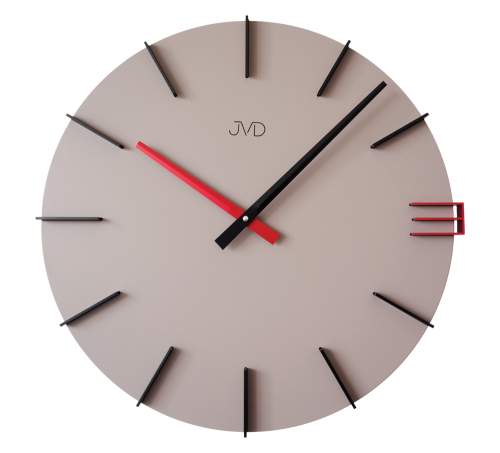 JVD Designové nástěnné béžové hodiny JVD HC44.3
