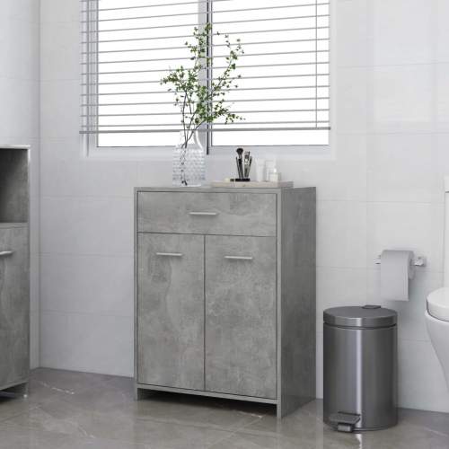 VIDA HD Koupelnová skříňka betonově šedá 60 x 33 x 80 cm dřevotříska