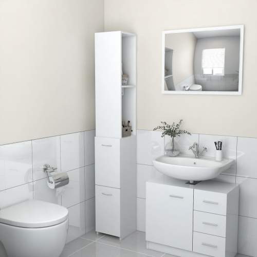VIDA HD Koupelnová skříňka bílá 25 x 25 x 170 cm dřevotříska