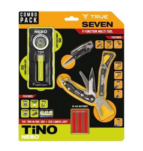 True Utility sada nářadí a svítilny Seven Tino