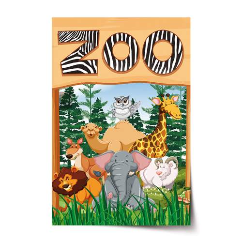 SABLIO Plakát Zoo 120x80 cm