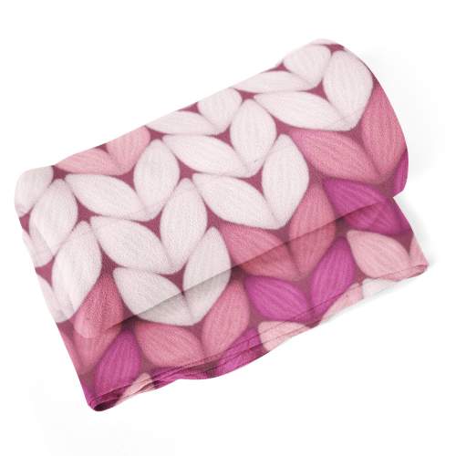 SABLIO Tříbarevné růžové pletení 190x140 cm