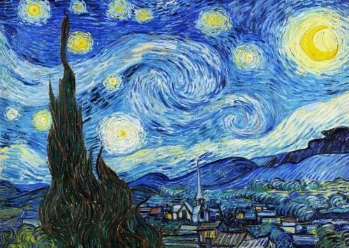 ENJOY Puzzle Vincent Van Gogh: Hvězdná noc 1000 dílků